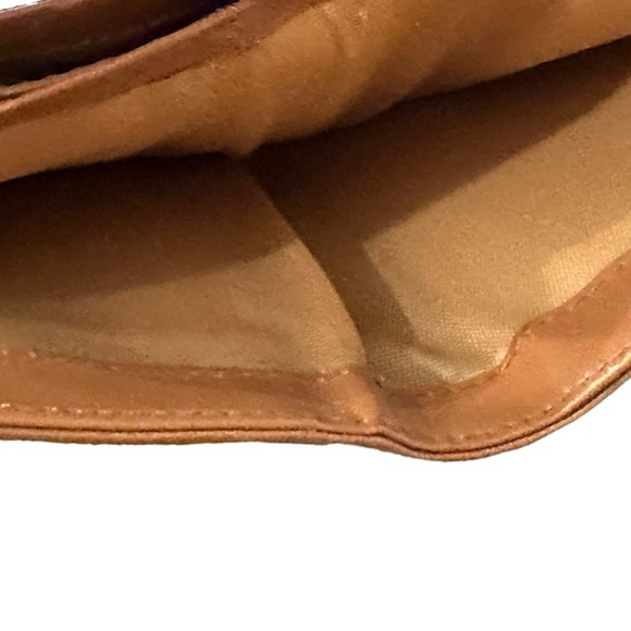 Tan & Brown COACH Signature Canvas Tri-Fold Wallet with Tan Interior - Picture 16 of 16